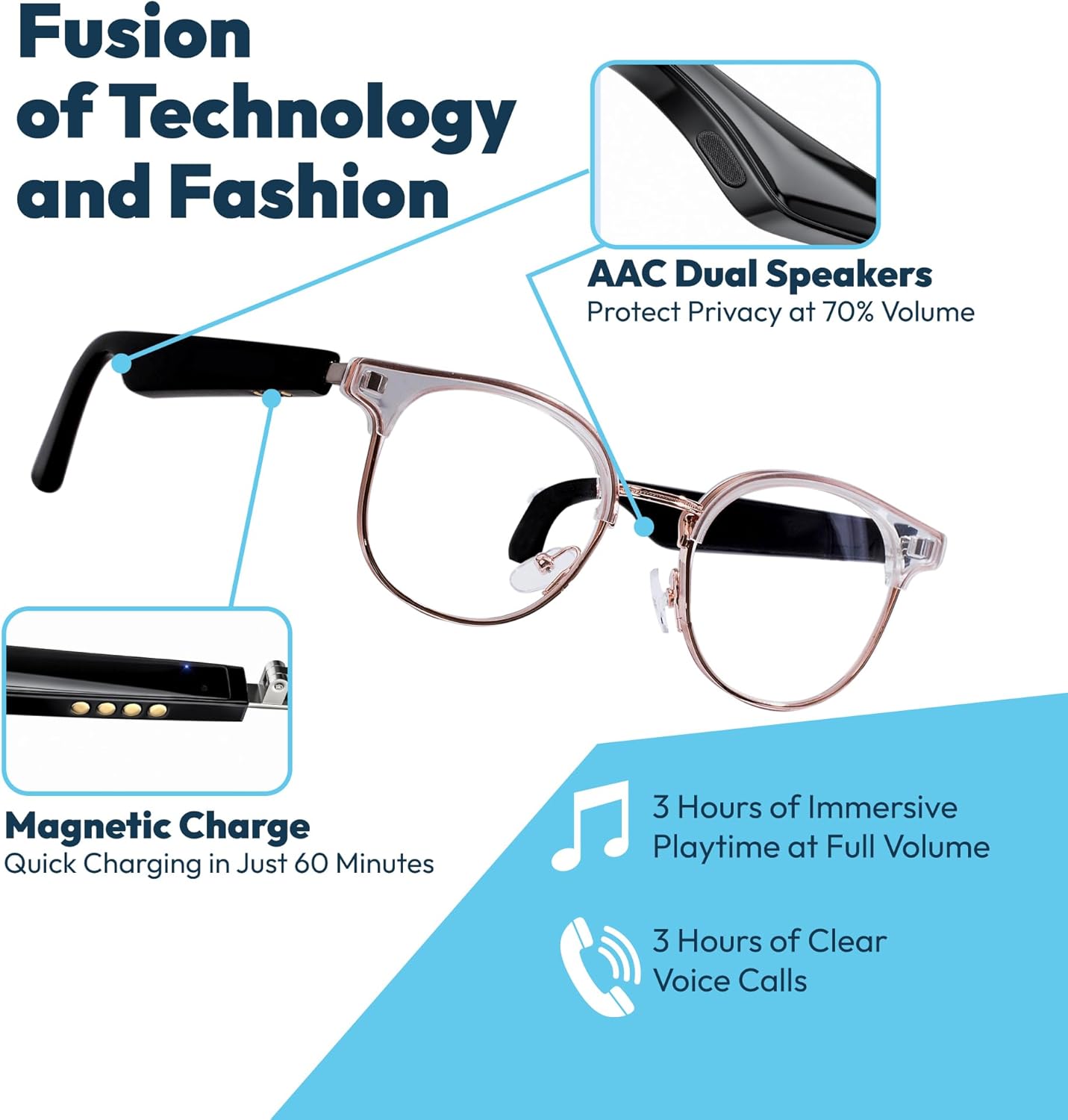 Smart Bluetooth Glasses Audio Eyewear